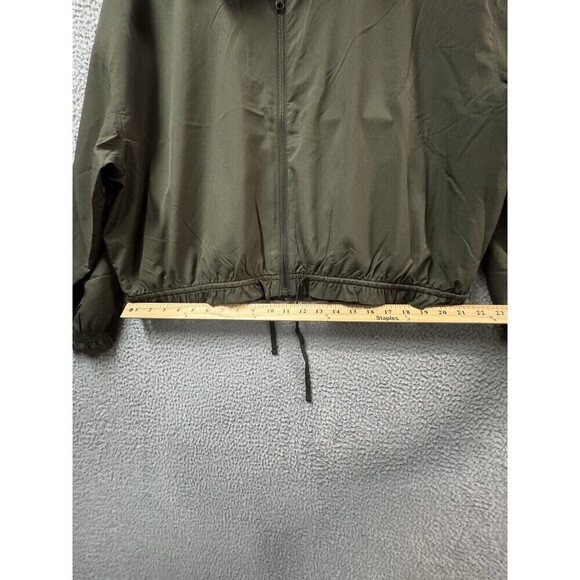 Old Navy Rain Jacket Womens 2X Green Full Zip Mock Neck Mesh Lining Windbreaker - Picture 5 of 11